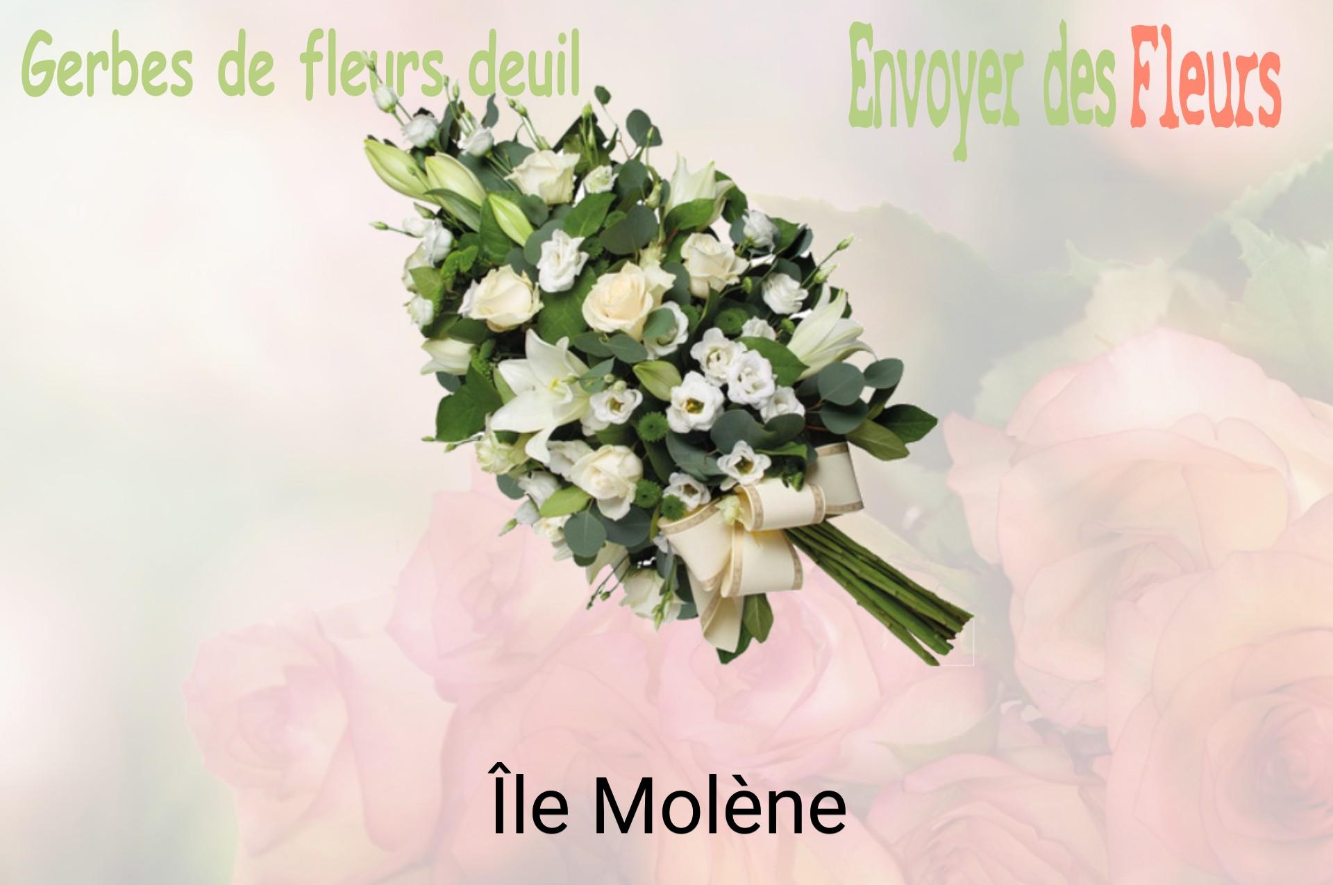 Gerbe de fleurs de deuil livrée à Île-Molène